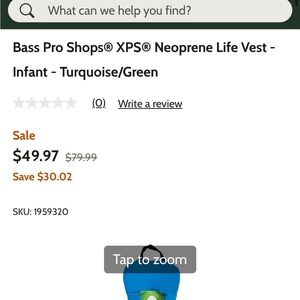 Bass Pro Shops Infant Life Vest